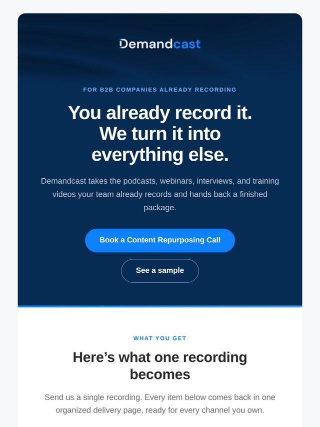 Demandcast B2B newsletter created by Key Bridge